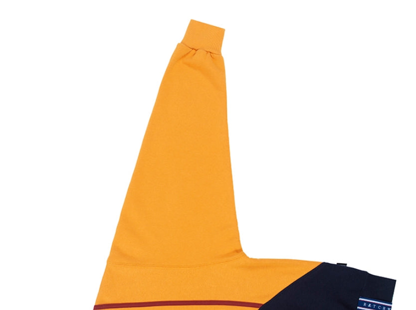 ロマンティッククラウン(ROMANTIC CROWN) COLOR BLOCK LOGO SWEATSHIRT_YELLOW