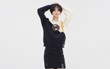 ロマンティッククラウン(ROMANTIC CROWN) COLOR BLOCK LOGO SWEATSHIRT_OATMEAL