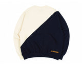 ロマンティッククラウン(ROMANTIC CROWN) COLOR BLOCK LOGO SWEATSHIRT_OATMEAL