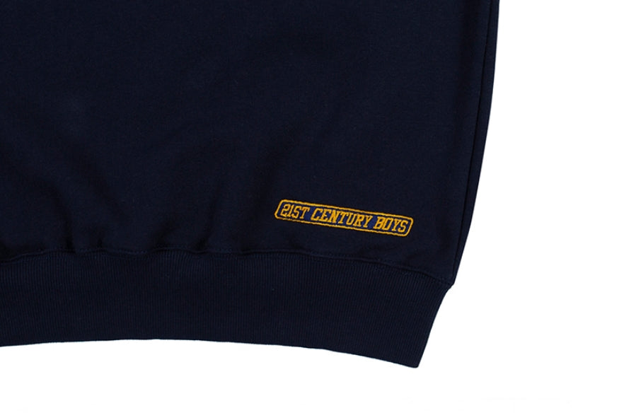 ロマンティッククラウン(ROMANTIC CROWN) COLOR BLOCK LOGO SWEATSHIRT_OATMEAL