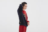 ロマンティッククラウン(ROMANTIC CROWN) COLOR BLOCK LOGO SWEATSHIRT_BURGUNDY