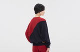 ロマンティッククラウン(ROMANTIC CROWN) COLOR BLOCK LOGO SWEATSHIRT_BURGUNDY