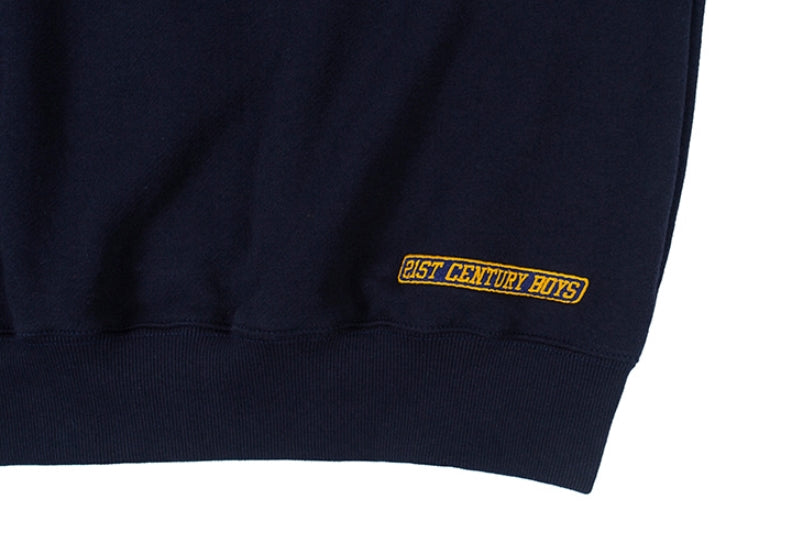 ロマンティッククラウン(ROMANTIC CROWN) COLOR BLOCK LOGO SWEATSHIRT_BURGUNDY