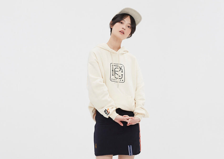 ロマンティッククラウン(ROMANTIC CROWN)RC BIG LOGO HOOD_OATMEAL