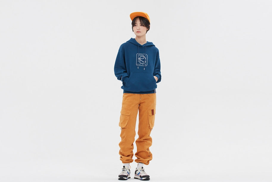 ロマンティッククラウン(ROMANTIC CROWN)RC BIG LOGO HOOD_BLUE