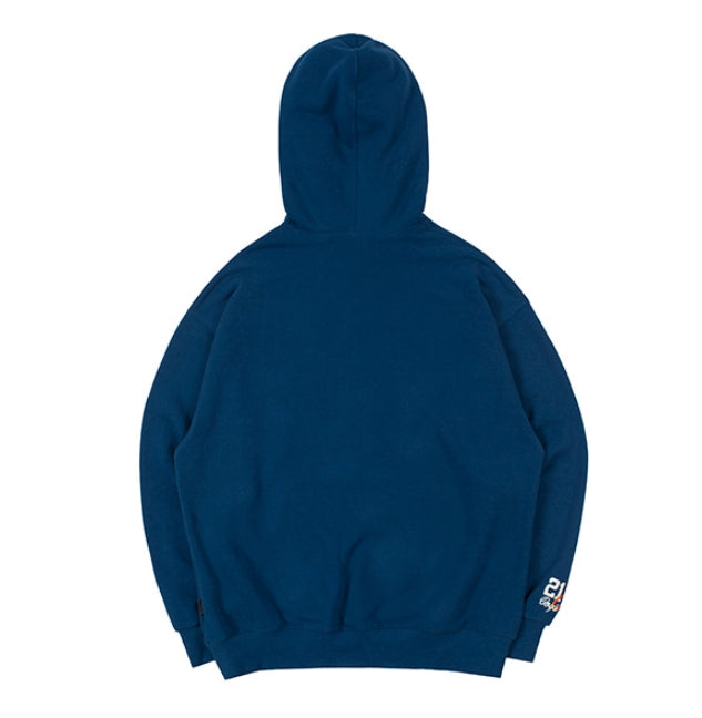 ロマンティッククラウン(ROMANTIC CROWN)RC BIG LOGO HOOD_BLUE