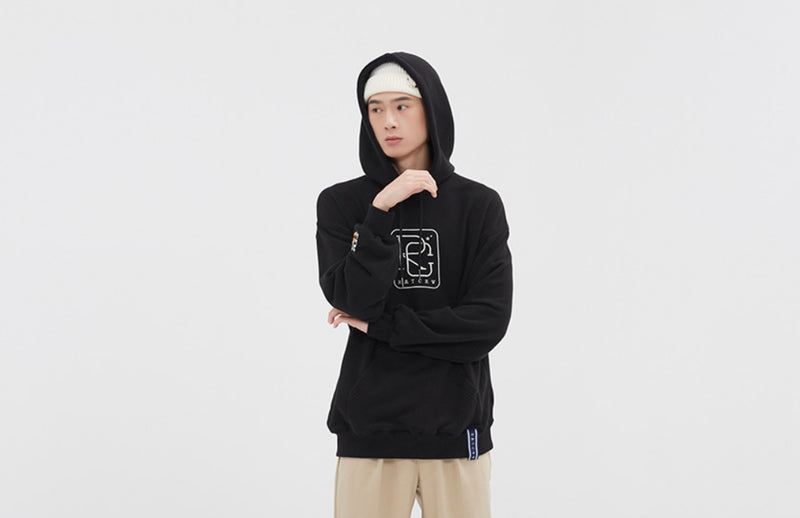 ロマンティッククラウン(ROMANTIC CROWN)RC BIG LOGO HOOD_BLACK