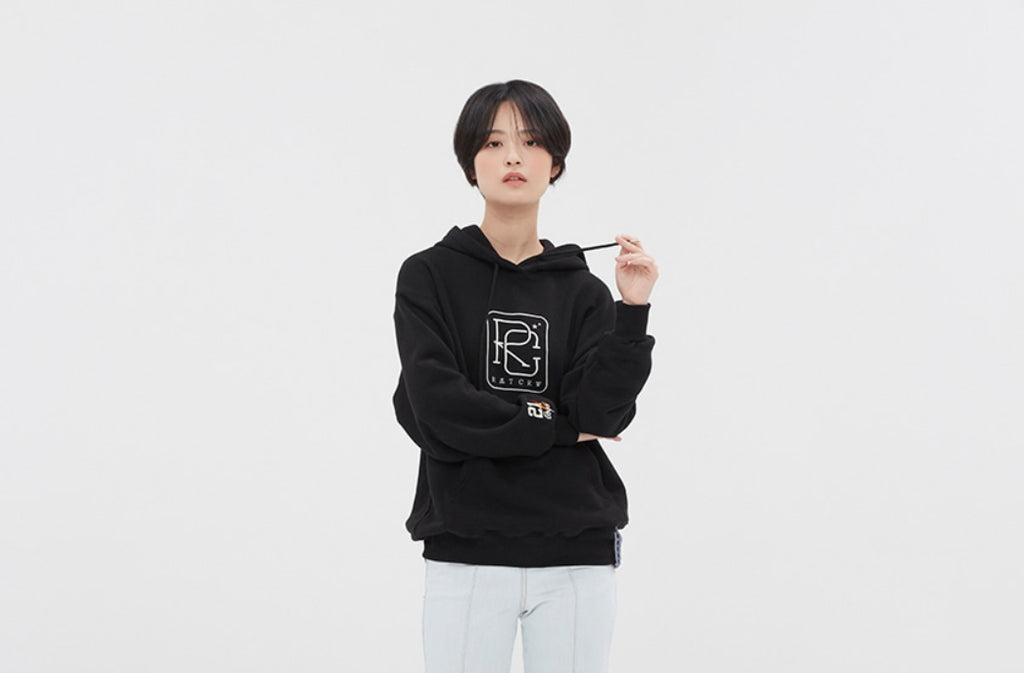 ロマンティッククラウン(ROMANTIC CROWN)RC BIG LOGO HOOD_BLACK