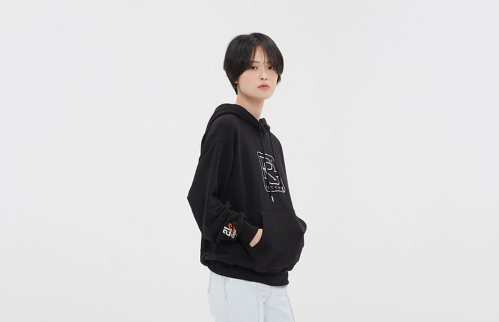 ロマンティッククラウン(ROMANTIC CROWN)RC BIG LOGO HOOD_BLACK