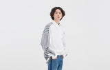 ロマンティッククラウン(ROMANTIC CROWN) FABRIC REVERSE KNIT SHIRT_WHITE