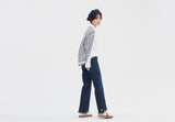 ロマンティッククラウン(ROMANTIC CROWN) FABRIC REVERSE KNIT SHIRT_WHITE