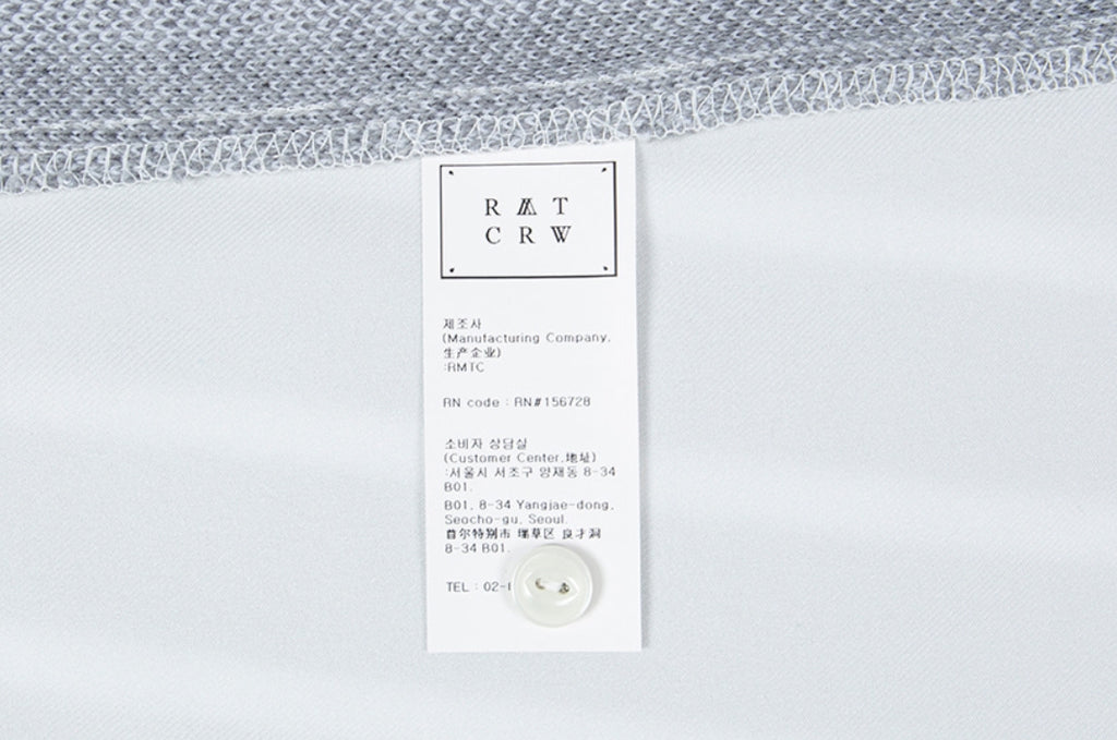ロマンティッククラウン(ROMANTIC CROWN) FABRIC REVERSE KNIT SHIRT_WHITE