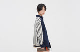 ロマンティッククラウン(ROMANTIC CROWN) FABRIC REVERSE KNIT SHIRT_NAVY