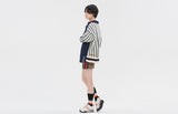 ロマンティッククラウン(ROMANTIC CROWN) FABRIC REVERSE KNIT SHIRT_NAVY