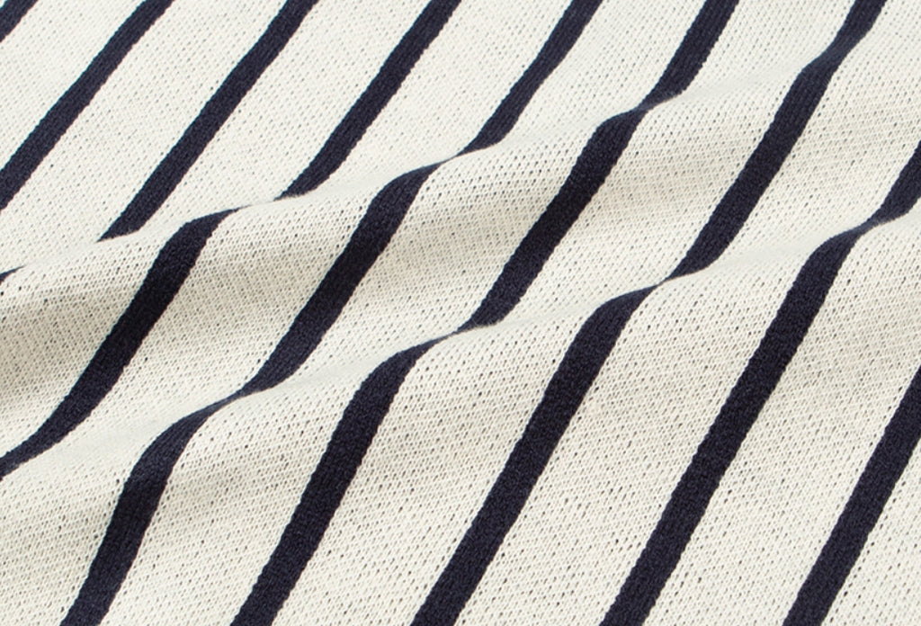 ロマンティッククラウン(ROMANTIC CROWN) FABRIC REVERSE KNIT SHIRT_NAVY