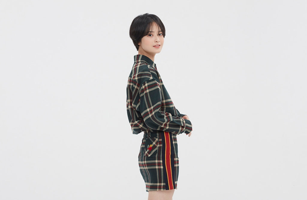 ロマンティッククラウン(ROMANTIC CROWN) OLD CHECK WIDE SHIRT_GREEN