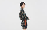 ロマンティッククラウン(ROMANTIC CROWN) OLD CHECK WIDE SHIRT_GREEN