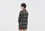 ロマンティッククラウン(ROMANTIC CROWN) OLD CHECK WIDE SHIRT_GREEN