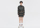 ロマンティッククラウン(ROMANTIC CROWN) OLD CHECK WIDE SHIRT_GREEN
