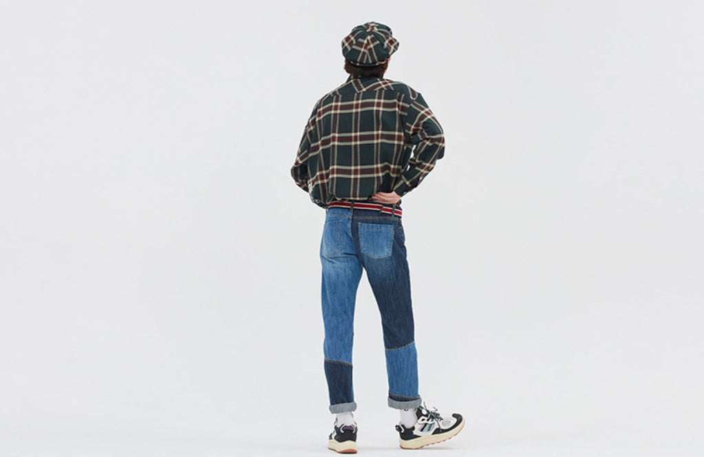 ロマンティッククラウン(ROMANTIC CROWN) OLD CHECK WIDE SHIRT_GREEN