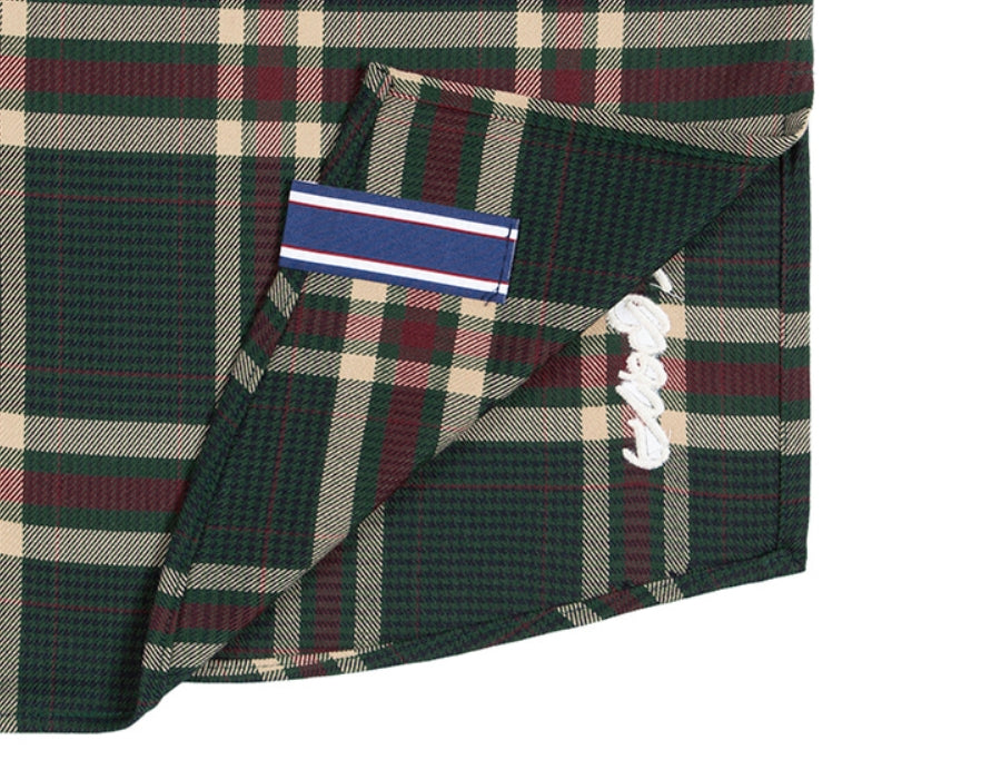 ロマンティッククラウン(ROMANTIC CROWN) OLD CHECK WIDE SHIRT_GREEN