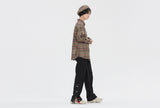 ロマンティッククラウン(ROMANTIC CROWN)OLD CHECK WIDE SHIRT_BEIGE