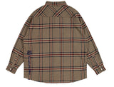 ロマンティッククラウン(ROMANTIC CROWN)OLD CHECK WIDE SHIRT_BEIGE