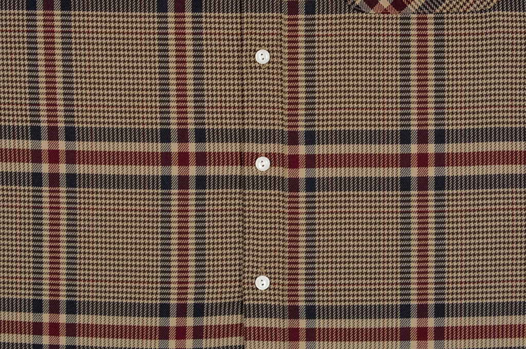 ロマンティッククラウン(ROMANTIC CROWN)OLD CHECK WIDE SHIRT_BEIGE