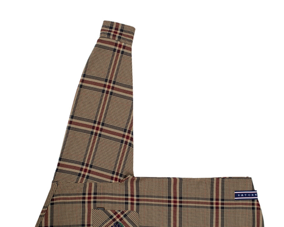 ロマンティッククラウン(ROMANTIC CROWN)OLD CHECK WIDE SHIRT_BEIGE