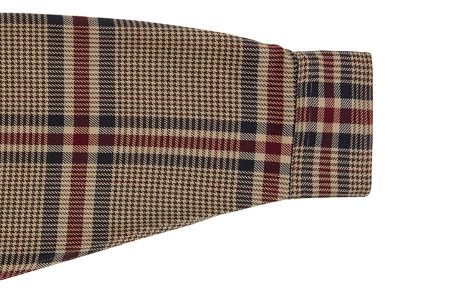 ロマンティッククラウン(ROMANTIC CROWN)OLD CHECK WIDE SHIRT_BEIGE