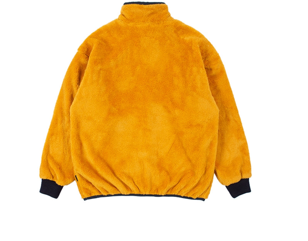 ロマンティッククラウン(ROMANTIC CROWN) BUTTON FLEECE JUMPER_YELLOW