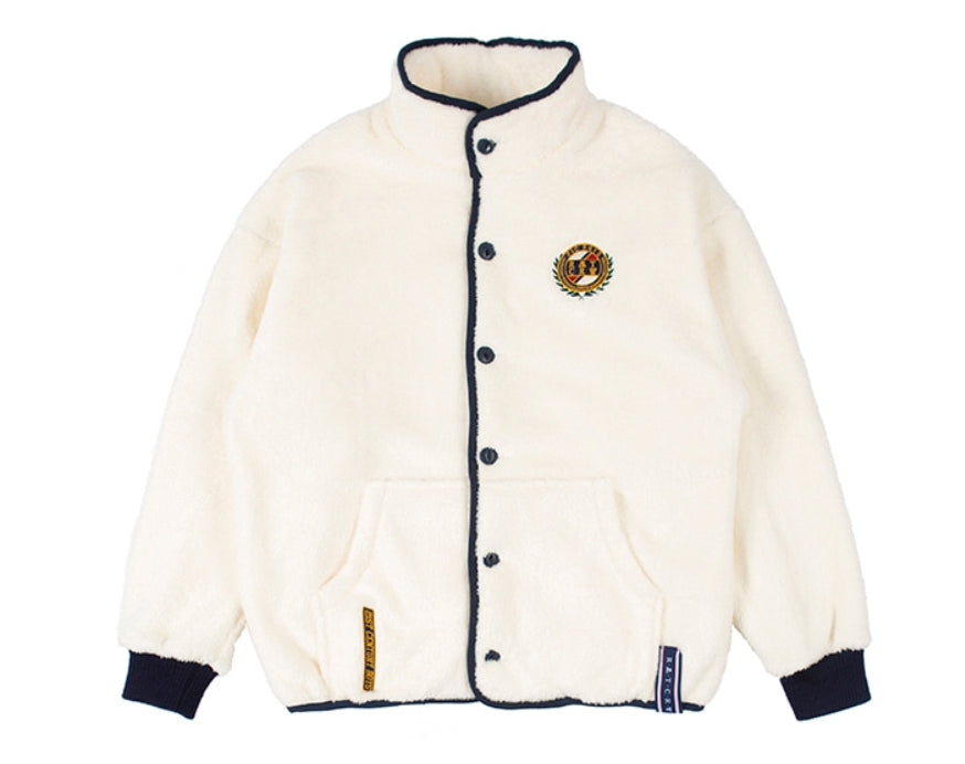 ロマンティッククラウン(ROMANTIC CROWN) BUTTON FLEECE JUMPER_OATMEAL