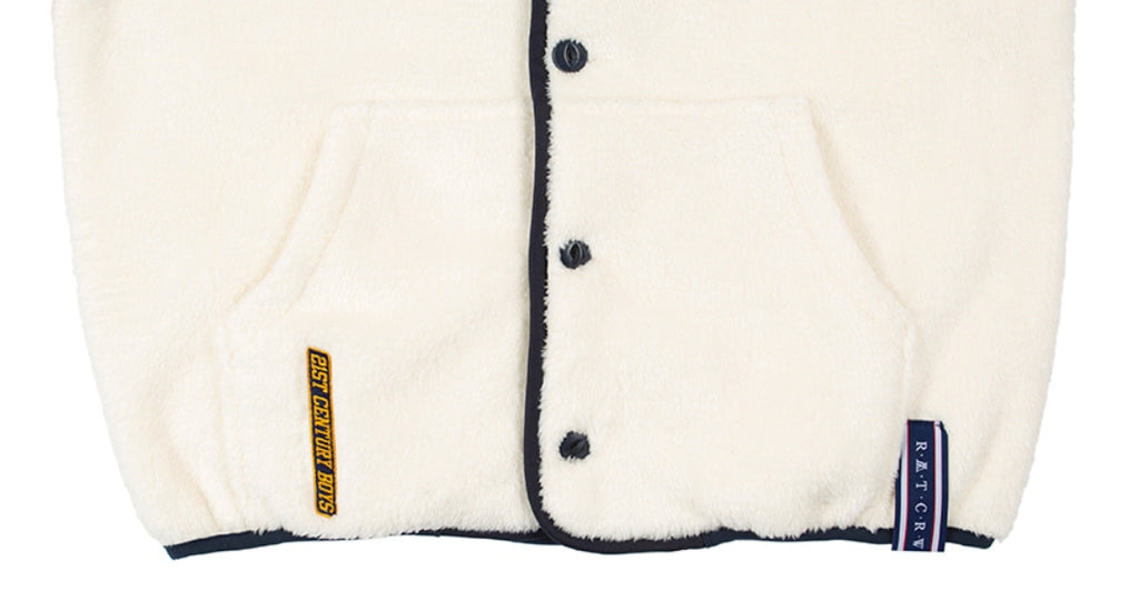 ロマンティッククラウン(ROMANTIC CROWN) BUTTON FLEECE JUMPER_OATMEAL