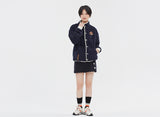 ロマンティッククラウン(ROMANTIC CROWN) BUTTON FLEECE JUMPER_NAVY