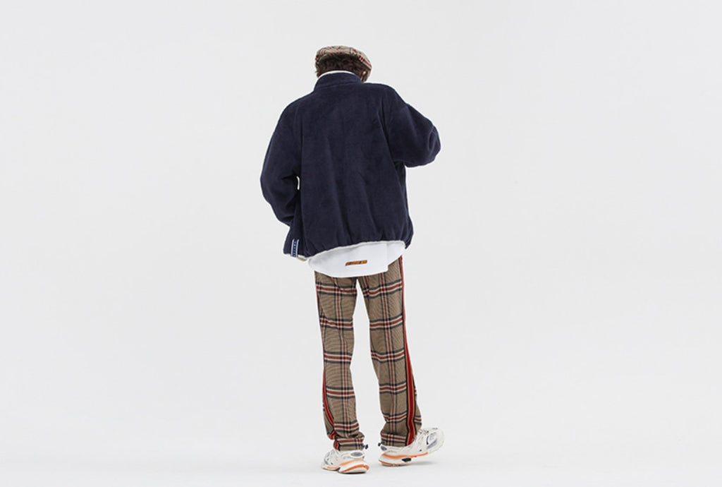 ロマンティッククラウン(ROMANTIC CROWN) BUTTON FLEECE JUMPER_NAVY