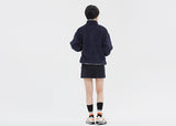 ロマンティッククラウン(ROMANTIC CROWN) BUTTON FLEECE JUMPER_NAVY