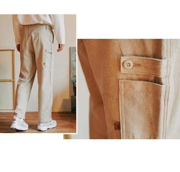ダブルユーブイプロジェクト(WV PROJECT) WEST WIDE WORK PANTS BEIGE CJLP7318