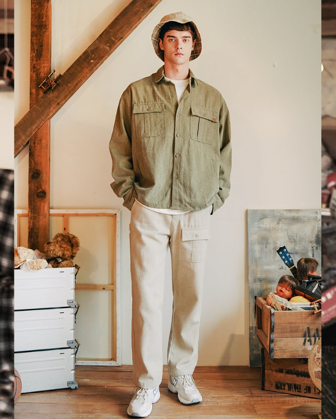 ダブルユーブイプロジェクト(WV PROJECT) WEST WIDE WORK PANTS BEIGE CJLP7318