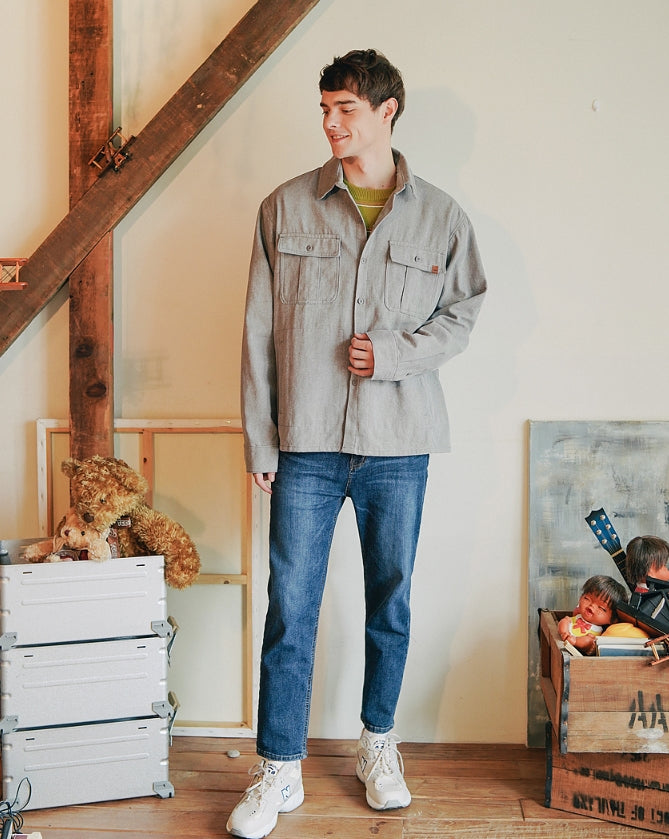 ダブルユーブイプロジェクト(WV PROJECT)WORKLOOK PIGMENT SHIRT GRAY MJLS7317