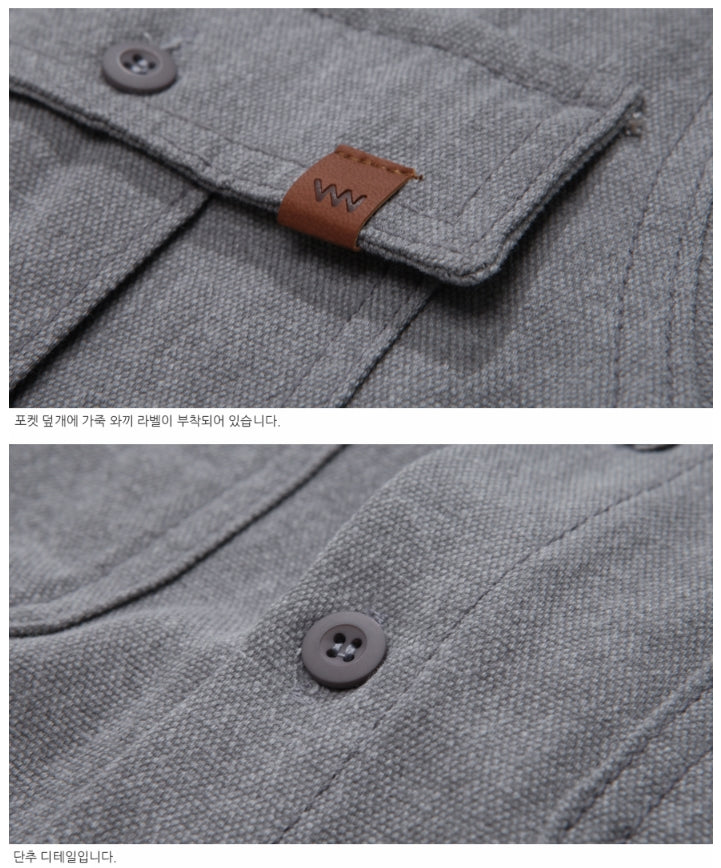 ダブルユーブイプロジェクト(WV PROJECT)WORKLOOK PIGMENT SHIRT GRAY MJLS7317