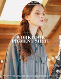 ダブルユーブイプロジェクト(WV PROJECT)WORKLOOK PIGMENT SHIRT CHARCOAL MJLS7317