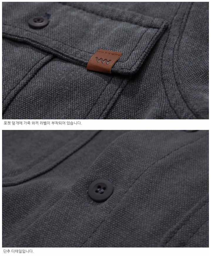ダブルユーブイプロジェクト(WV PROJECT)WORKLOOK PIGMENT SHIRT CHARCOAL MJLS7317