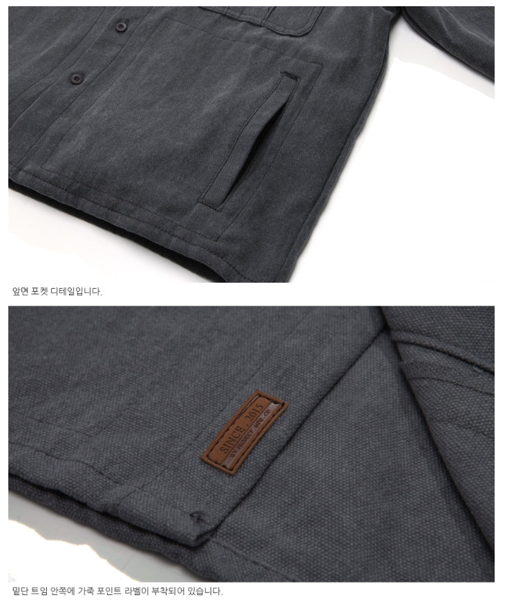 ダブルユーブイプロジェクト(WV PROJECT)WORKLOOK PIGMENT SHIRT CHARCOAL MJLS7317