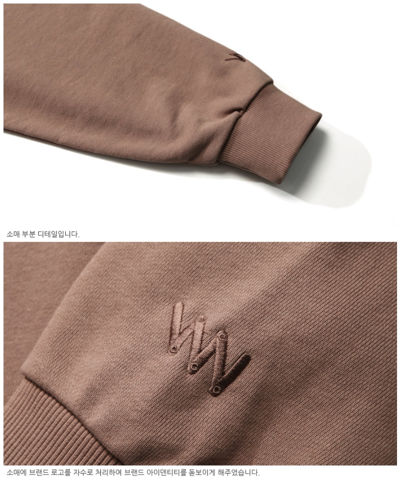 ダブルユーブイプロジェクト(WV PROJECT) NATHAN PIGMENT SWEAT SHIRTS BRICK JJMT7233