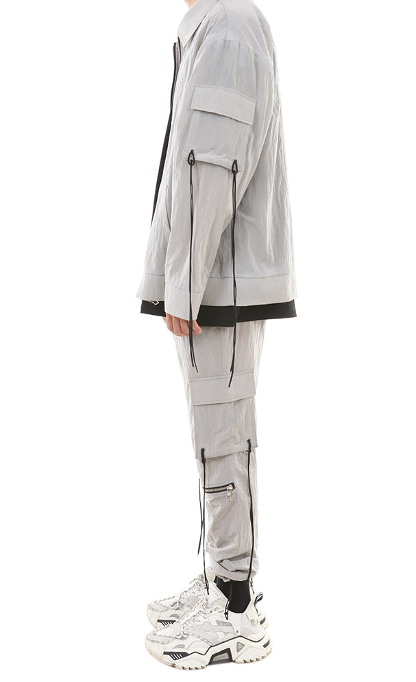 ランベルシオ(LANG VERSIO) 189 Nylon Metal String Jogger Pants
