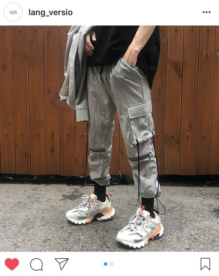 ランベルシオ(LANG VERSIO) 189 Nylon Metal String Jogger Pants