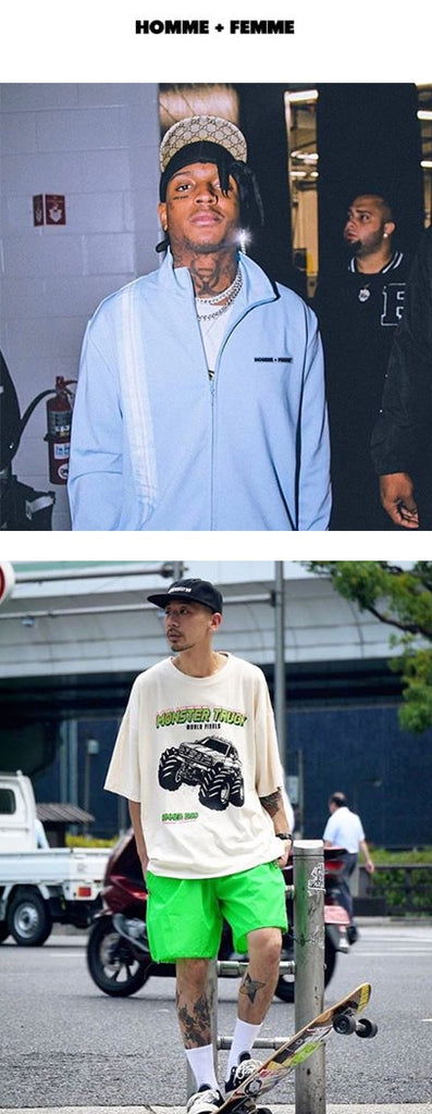 HOMME PLUS FAMME (オムファム)  CRAZY LOVE VINTAGE TOUR HOODIE BLACK