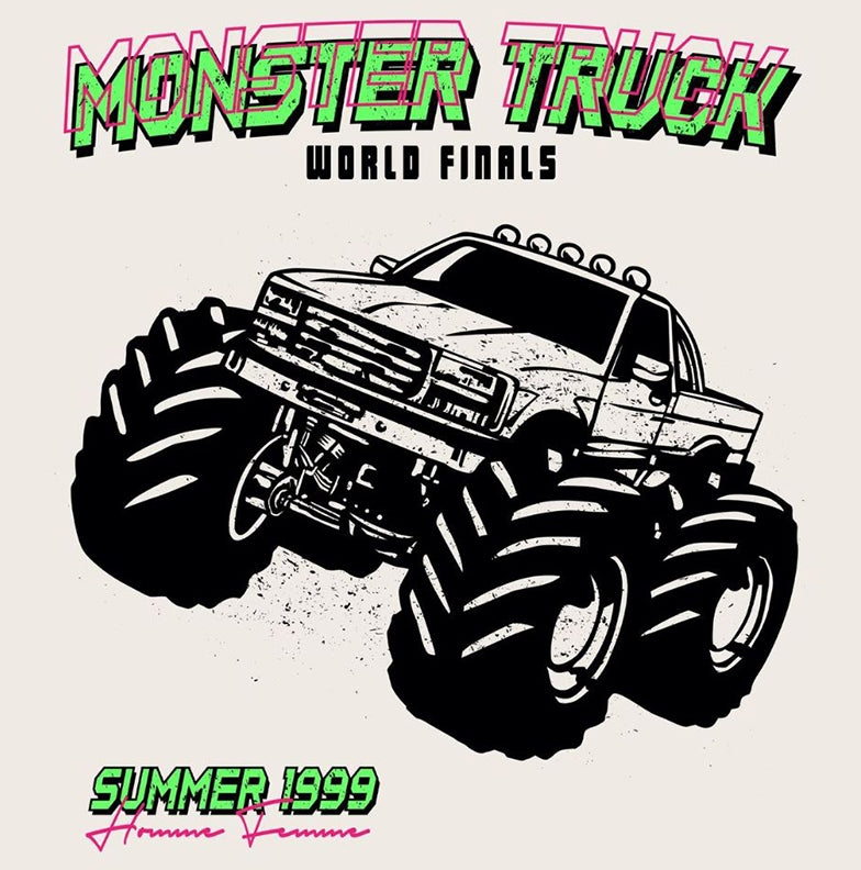 HOMME PLUS FAMME (オムファム)  MONSTER TRUCK TEE WHITE