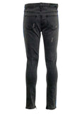 HOMME PLUS FAMME (オムファム)  STRIPE LOGO DENIM BLACK/BLUE