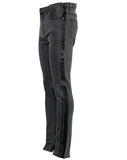HOMME PLUS FAMME (オムファム)  STRIPE LOGO DENIM BLACKOUT